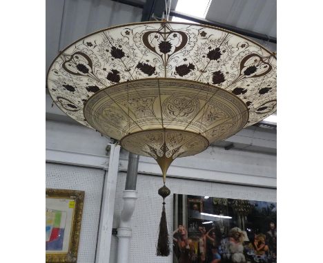 FORTUNY SCHEHERAZADE SILK LAMP SHADE, approx. 124cm diam, three tier. 