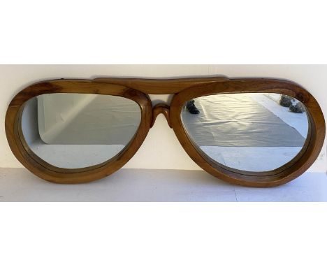 OPTICIANS WALL MIRROR, 140cm x 57cm. 