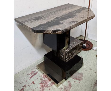 CONSOLE TABLE, 75cm x 82cm x 45cm, Art Deco style. (slight faults) 