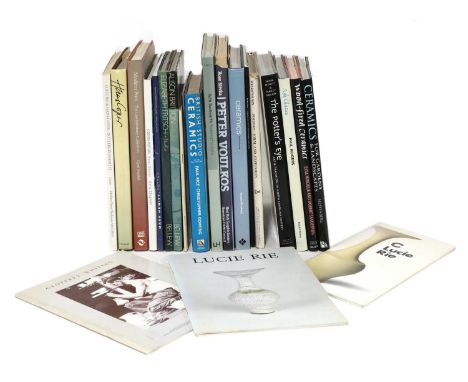 A collection of modern studio ceramics books,Lucie Rie, Hans Coper et al (qty.)