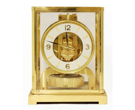 A Jaeger-LeCoultre 'Atmos' clock, 526-5 calibre, No. 563729, with a white chapter ring with Arabic numerals, 22.2cm highCondi