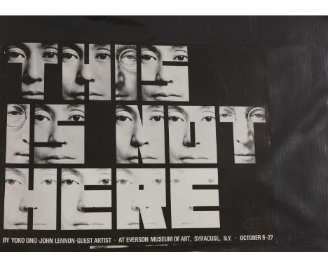 John Lennon (1940-1980) and Yoko Ono (Japanese, b.1933), 'This Is Not Here', 1971, lithographic poster, from the artists' fir