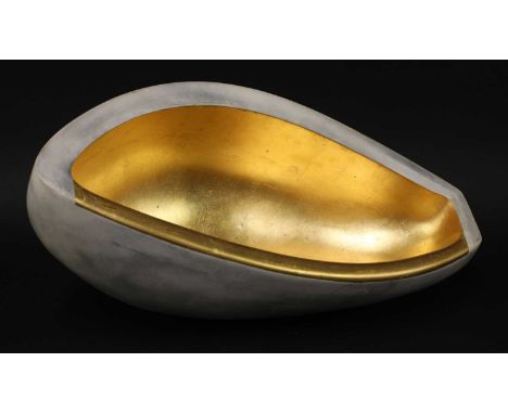 *Nicholas Rena (b.1963),a ceramic form with water-gilded gold leaf,54cm wide28cm deep26cm high*Artist's Resale Right may appl