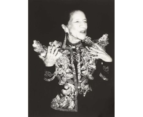 Roxanne Lowit (American, b.1965)'Diana Vreeland - NYC - 1980'printed in 1990, silver gelatin print, signed, numbered, and dat