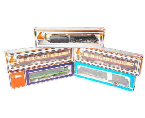 A small quantity of OO scale railway 3 locomotives: Airfix 4-6-0 Royal Scot class tender-drive loco RN 46100 Royal Scot in BR