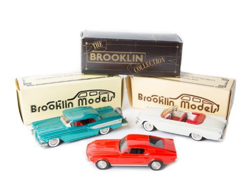 3 Brooklin American cars. A 1958 Edsel Citation (BRK.22a) in light metallic sea green with white flash and red interior. 1960