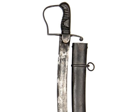 A 1796 pattern Light Cavalry troopers sword, curved, shallow fullered blade 32½”, marked I Gill on backstrap and with clear c