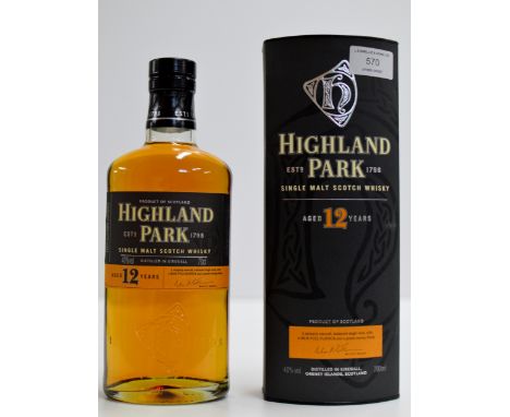 HIGHLAND PARK AGED 12 YEARS SINGLE MALT SCOTCH WHISKY WITH PRESENTATION BOX - 700ML, 40% VOL     