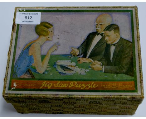 A VINTAGE CHAD VALLEY WOODEN JIGSAW PUZZLE WITH ORIGINAL BOX     