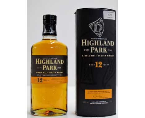 HIGHLAND PARK AGED 12 YEARS SINGLE MALT SCOTCH WHISKY WITH PRESENTATION BOX - 700ML, 40% VOL     
