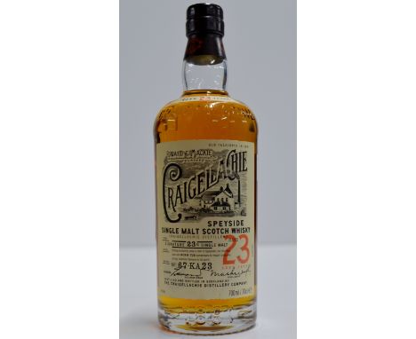 EDWARD & MACKIE'S CRAIGELLACHIE AGED 23 YEARS OLD SPEYSIDE SINGLE MALT SCOTCH WHISKY - 700ML, 46% VOL     