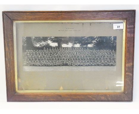 Photograph of "B" Company, 3rd Glos Batt Homeguard 1943, printed on card, W.Dennis Moss, Cirencester, there is a list of some