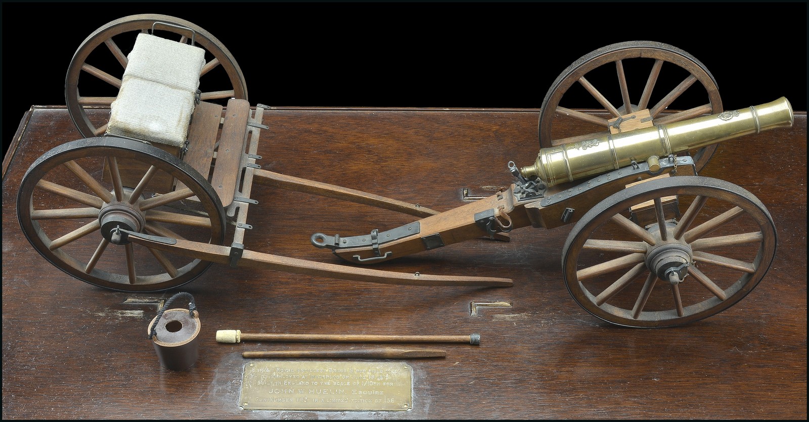 Model of a Nine Pounder Waterloo Cannon, the cannon complete with a ...