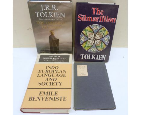 TOLKIEN J. R. R.&nbsp;&nbsp;The Silmarillion. 1st ed. in d.w. (italicized "and" p352 etc.). 1977; also another, Tolkien &amp;
