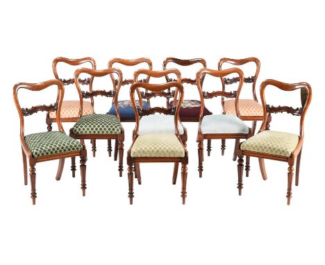 Y&nbspA SET OF TEN WILLIAM IV ROSEWOOD DINING CHAIRS  CIRCA 1835, IN THE MANNER OF GILLOWS Each 87cm high, 47cm wide at the f