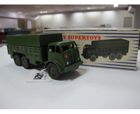 Dinky Toys No. 622 - Ten Ton Army Truck, overall good plus, some chipping, boxed, rubbing/minor staining to box.