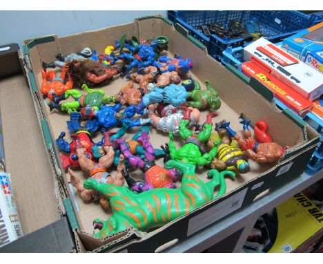 Approximately Twenty Original He-Man Masters of The Universe Plastic Action Figures, playworn.
