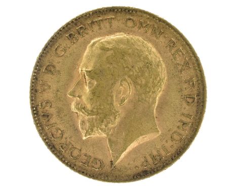 King George V, Half-Sovereign, 1914. King George V, Half-Sovereign, 1914, Bare head l. R. St. George and dragon, London Mint,