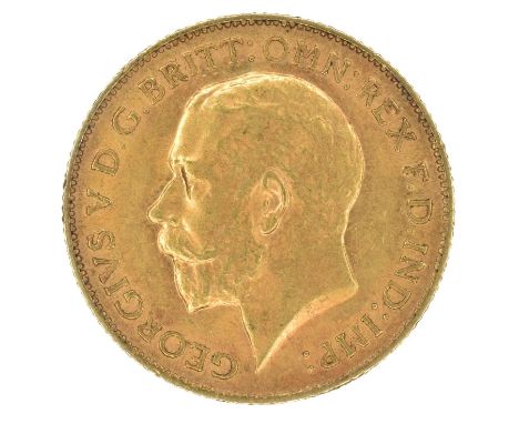 King George V, Half-Sovereign, 1912. King George V, Half-Sovereign, 1912, Bare head l. R. St. George and dragon, London Mint,