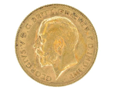 King George V, Half-Sovereign, 1911. King George V, Half-Sovereign, 1911, Bare head l. R. St George and dragon, London Mint, 