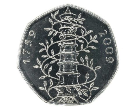 2009 Royal Mint, Fifty Pence, 250th Anniversary of the Royal Botanical Gardens, Kew. 2009 Royal Mint, Fifty Pence, 250th Anni