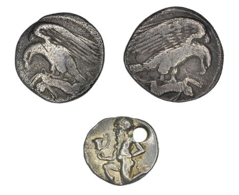 Sicily, Two Akragas AR Hemidrachm and Thasos AR Trihemiobol Sicily, Two Akragas AR Hemidrachm and Thasos AR Trihemiobol. The 