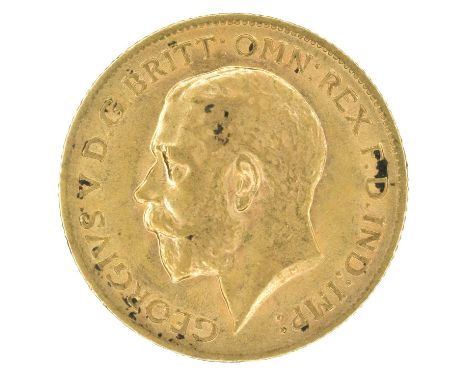 King George V, Half-Sovereign, 1912. King George V, Half-Sovereign, 1912, Bare head l. R. St. George and dragon, London Mint,