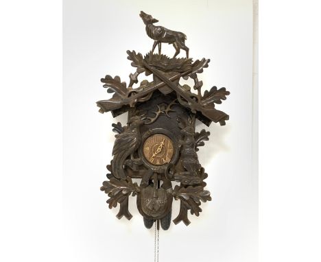 20th century German Black Forest style cuckoo clock with twin train movement - Condition Report 