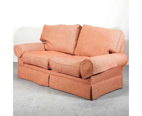 A modern sofa, with striped upholstery190w x 90d x 100h cm