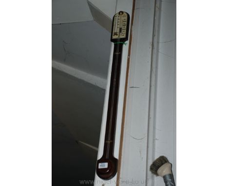 A Mahogany Stick Barometer, by I. Blatt of Brighton, 34 1/2'' long