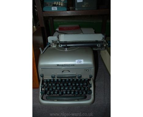 A Remington noiseless Typewriter with plastic cover