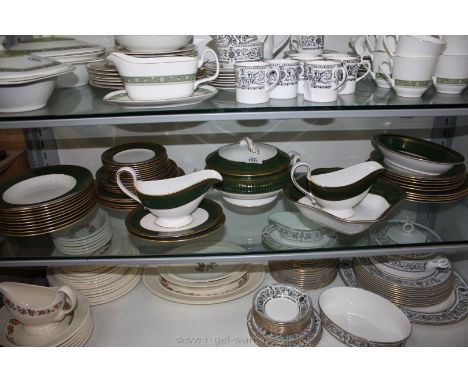 A Spode ''Royal Windsor'' part Dinner Service comprising four Dinner Plates, ten Soup Dishes, Breakfast Plates and Side Plate