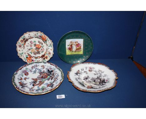 A quantity of Plates including Ashworth Bros oriental design