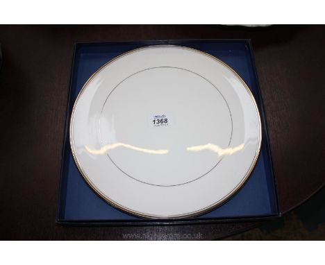 A Royal Worcester 'Silver Viceroy' pattern cake Plate, boxed.