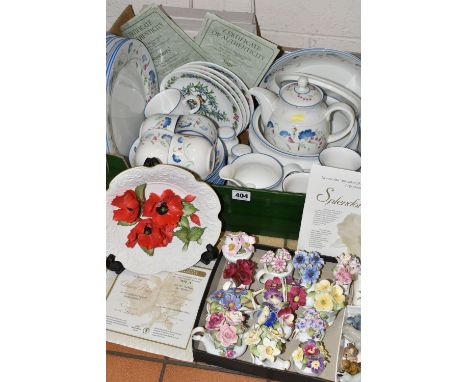 ONE BOX OF CERAMICS, to include a boxed Bradford Exchange limited edition No.7458A 'Oriental Poppy' collector's plate from th
