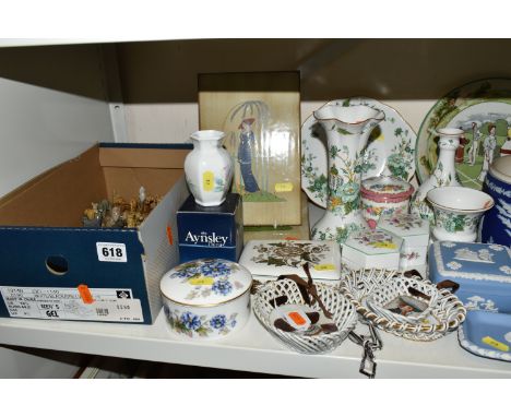 A QUANTITY OF GIFT WARES AND COLLECTORS PLATES ETC, to include over seventy Wade whimsies, Wedgwood blue jasper wares, Minton