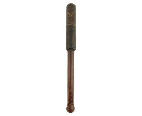 A George IV truncheon, painted with a crown, 'G 4 R' and 'WEST CAMEY',  45cm long.