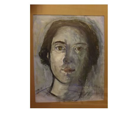Rosemary Keen, oil on paper, Self-portrait, 15 1/2 x 12 1/2 ins, Provenance: Beaux Arts Gallery, Bruton Place, Bond Street, L