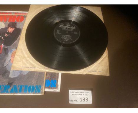 Records : THE WHO - My Generation album of Brunswick original LAT8616 &amp; 180gram reissue - older issue in reasonable condi