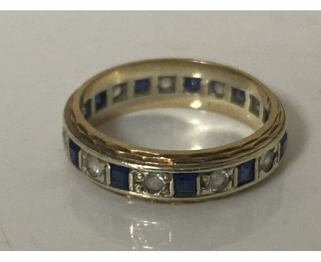 A 9ct gold full-eternity dress ring, size L. CONDITION REPORT: 3.0g