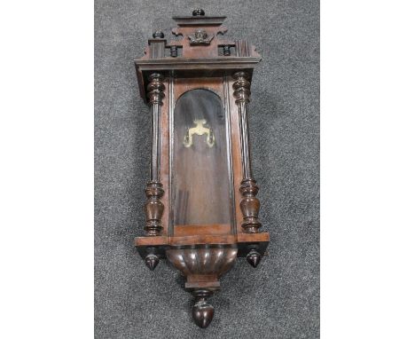 An antique mahogany Vienna clock case 