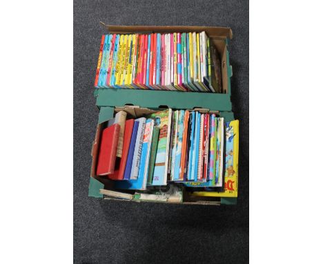 Two boxes of vintage children's books and annuals 