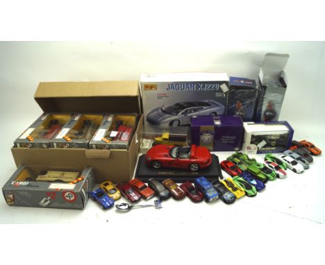 A selection of diecast vehicles, including cars and commercial vehicles by Corgi, Meisto, Solido and others, some in the orig