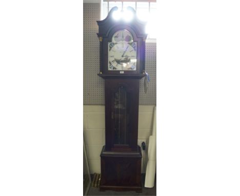 A contemporary Richard Broad longcase clock, made in Bodwin, Cornwall, the dial with Roman numerals denoting hours, approxima