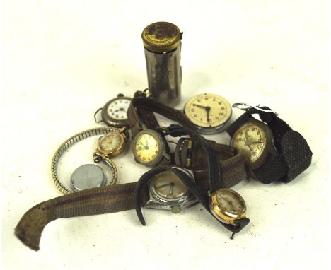 A collection of wristwatches, including a ladies 9ct example and others by Camy, Smiths, Rotary and others, together with a '