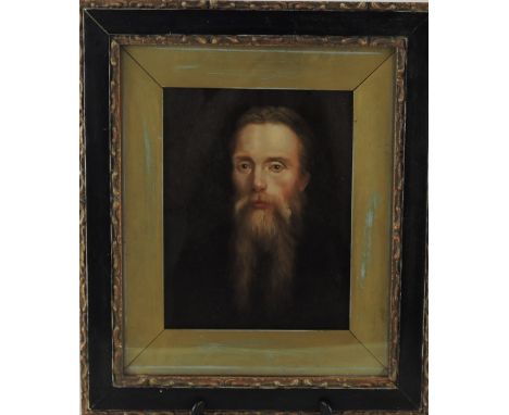 After George Frederic Watts, Portrait of Edward Burne-Jones, oil on paper laid down, 25cm x 18cm.