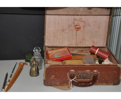 A quantity of assorted early 20th Century tools and collectables including Mabie Todd/ Osmiroid fountain pens, folding rules 