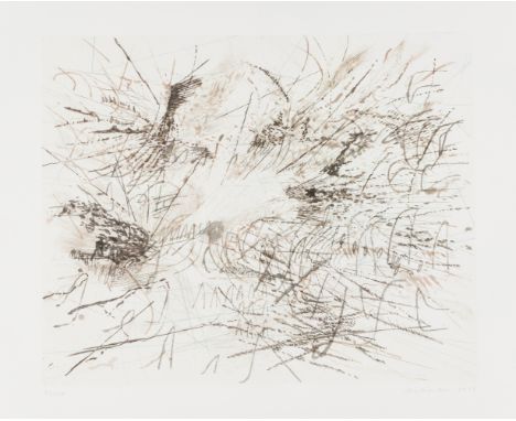 Julie Mehretu (b.1970)PulseLithograph printed in colours, 2013, signed, dated and numbered from the edition of 100 in pencil,