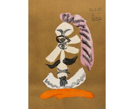 Pablo Picasso (1881-1973) (after)From Portraits ImaginairesOffset lithograph printed in colours, 1969, inscribed 'F Hors Comm
