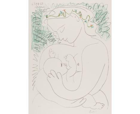 δ Pablo Picasso (1881-1973)Grand MaterniteLithograph printed in colours, 1963, signed and inscribed 'HC.'in pencil, an hors d